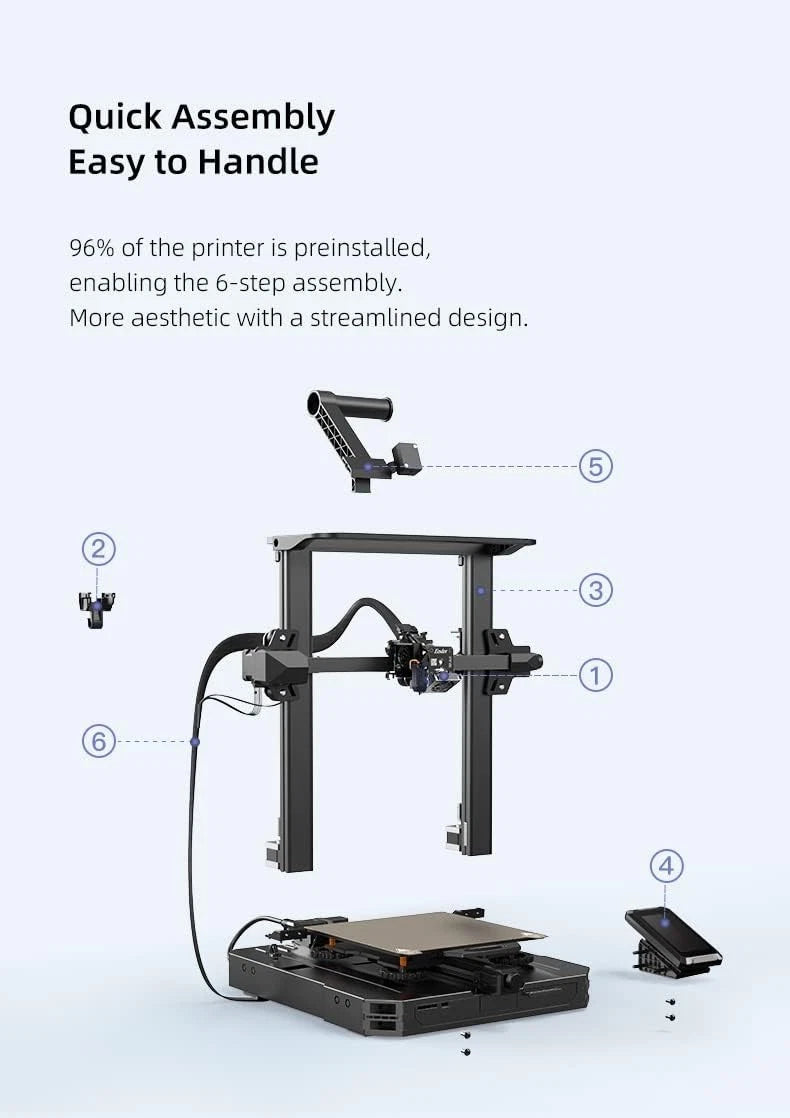 Impresora 3D Creality Ender 3 S1 Pro, 220×220×270 mm, Impresora 3D con Hotend de 300°C