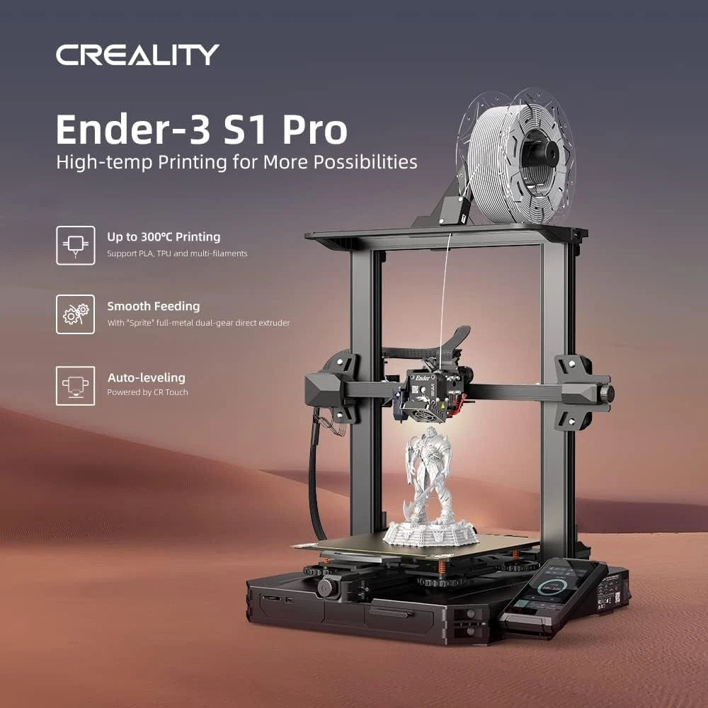 Impresora 3D Creality Ender 3 S1 Pro, 220×220×270 mm, Impresora 3D con Hotend de 300°C